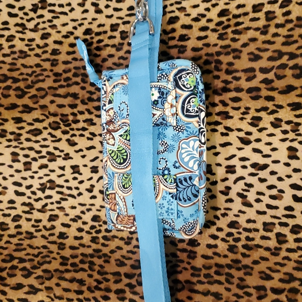 Vera Bradley Retired Bali Blue Fanny Pack Belt Bag 8X5 - Picture 7 of 9